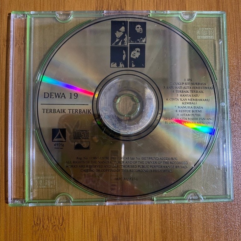 [FIRST PRESS / LANGKA] CD Dewa 19 - Terbaik Terbaik (Gold Disc Original)