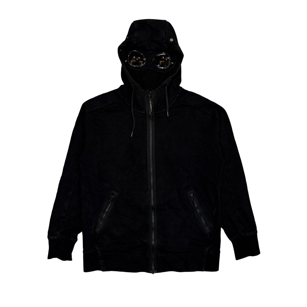CP COMPANY DIAGONAL RAISED FLEECE ZIP SWEATSHIRT