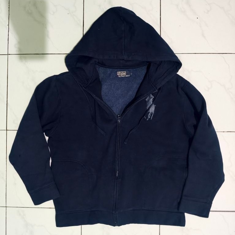 Boxy Zipper Hoodie Polo Ralph Lauren Navy