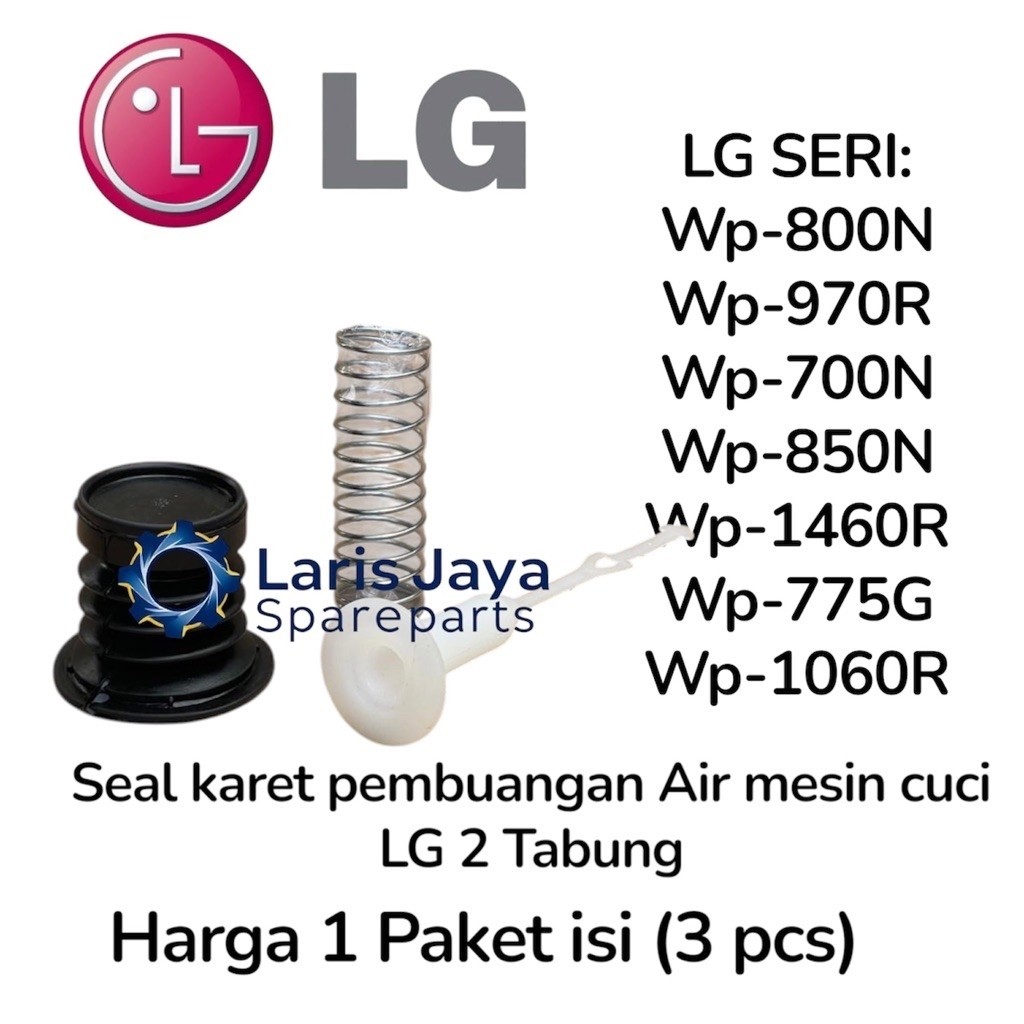 Seal karet pembuangan mesin cuci LG 2 tabung WP-700N WP-700R WP-800N WP-850N WP-1460R WP-1060R WP-80