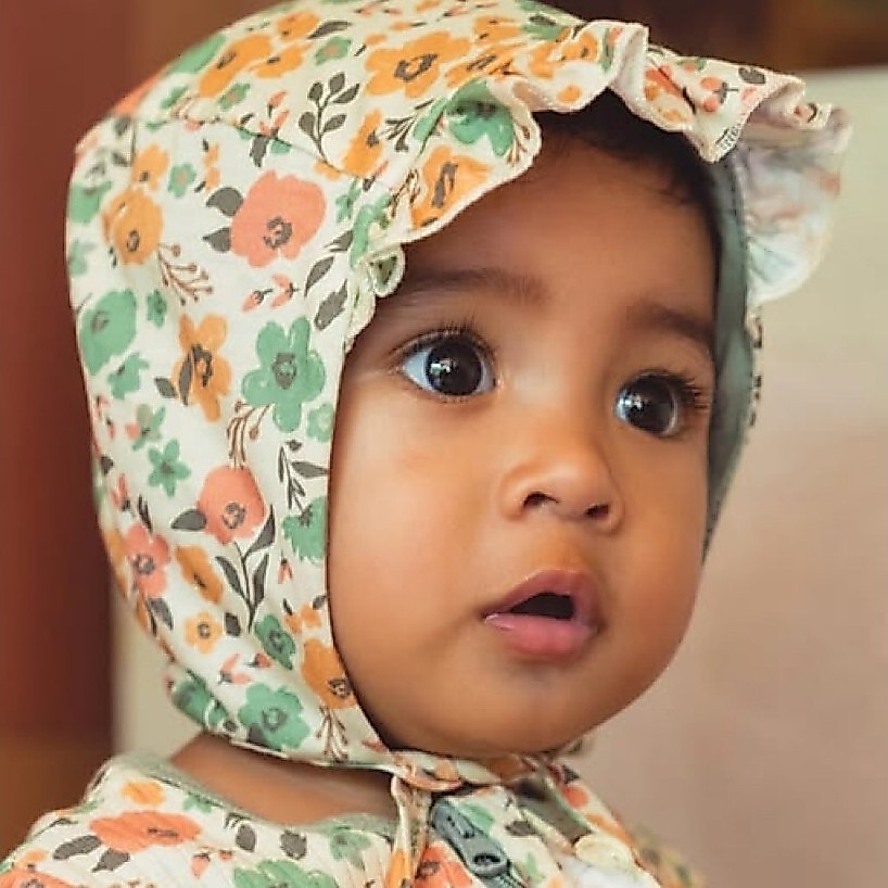 BONNET RUFFLE PRINT | BOHOPANNA | BONNET | BABY
