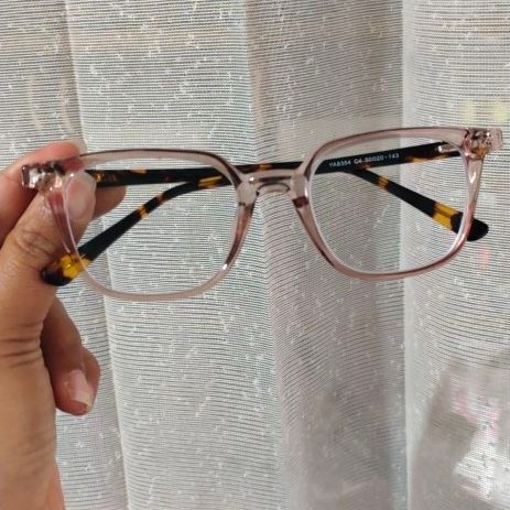 kacamata minus peach leopard