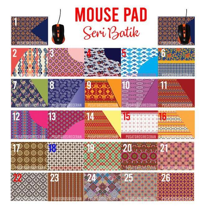 *:*:*:*:*] PGE Mouse Pad Seri Batik Mousepad Tatakan Mouse Aneka Motif dan Karakter