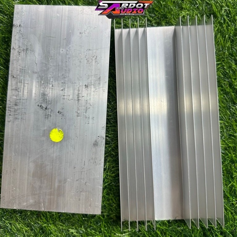 Pendingin Heatsink Transistor Final Polos 5 sirip Tipis