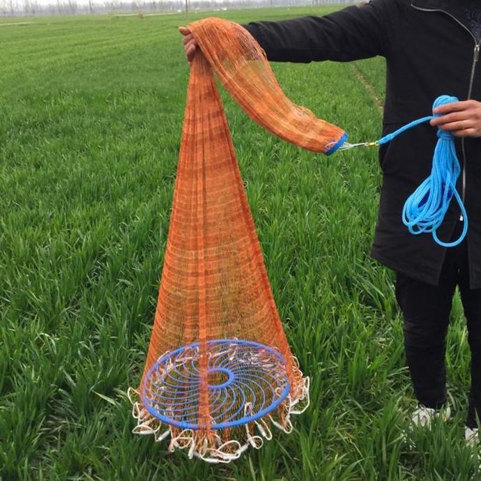 Jaring Pancing Ikan Lempar Fishing Throw Net Cage Jala Lempar Penangkap Ikan Udang