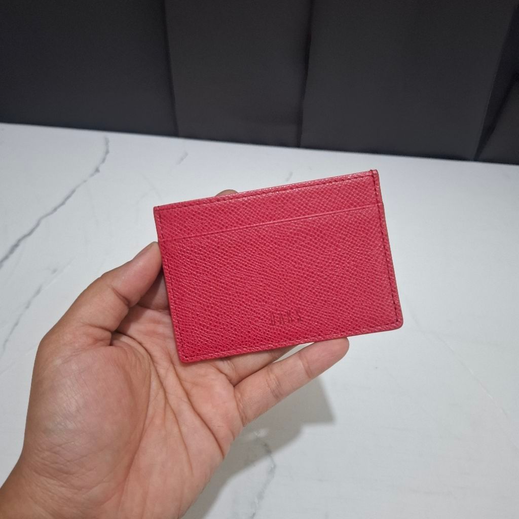 Daks Dompet Kartu Kulit Asli in Pink Fanta