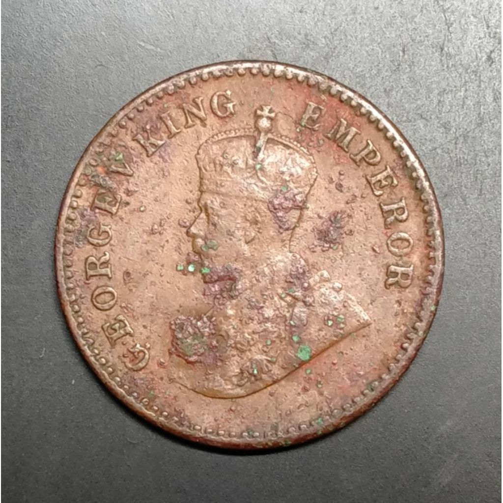 Koin Kuno British India 1/12 Anna 1932 King George