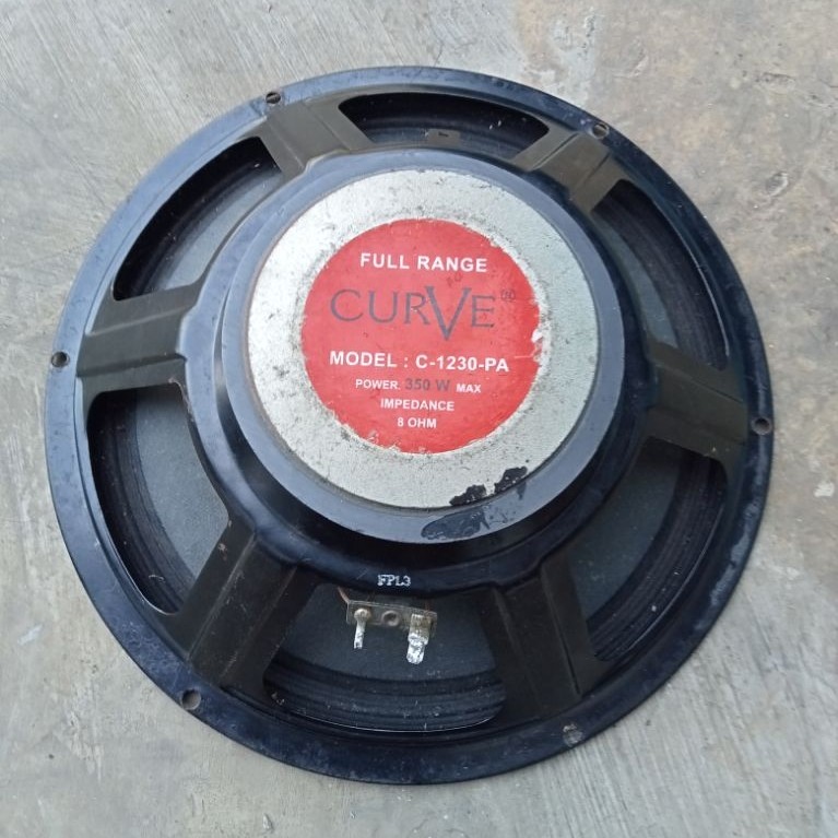 speaker CURVE 12inch bekas normal