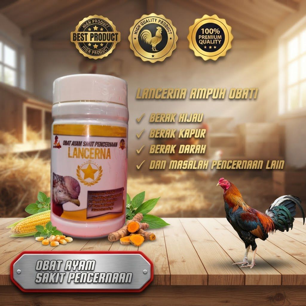LANCERNA obat herbal ayam sakit kolera berak hijau berak kapur berak bening berak darah