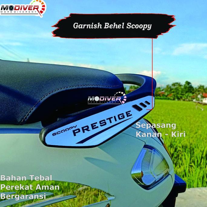 SCOOPY 2025 Up -  Garnish Behel Variasi & Aksesoris Motor Cover Emblem