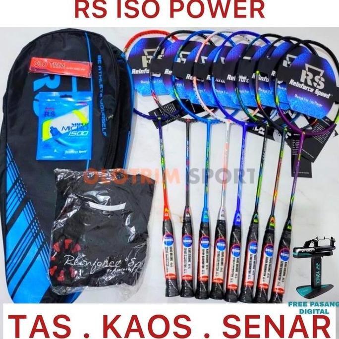 Yonex- Raket Bton Rs Iso Power Evo 111 222 333 555 666 777 888 999 Metric 7 8 9 10 11 12 14 15 16 Re