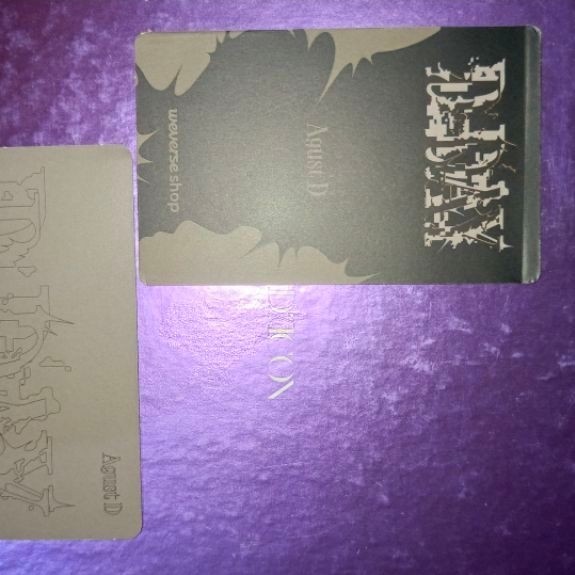 Official Photocard Suga BTS Album Dday