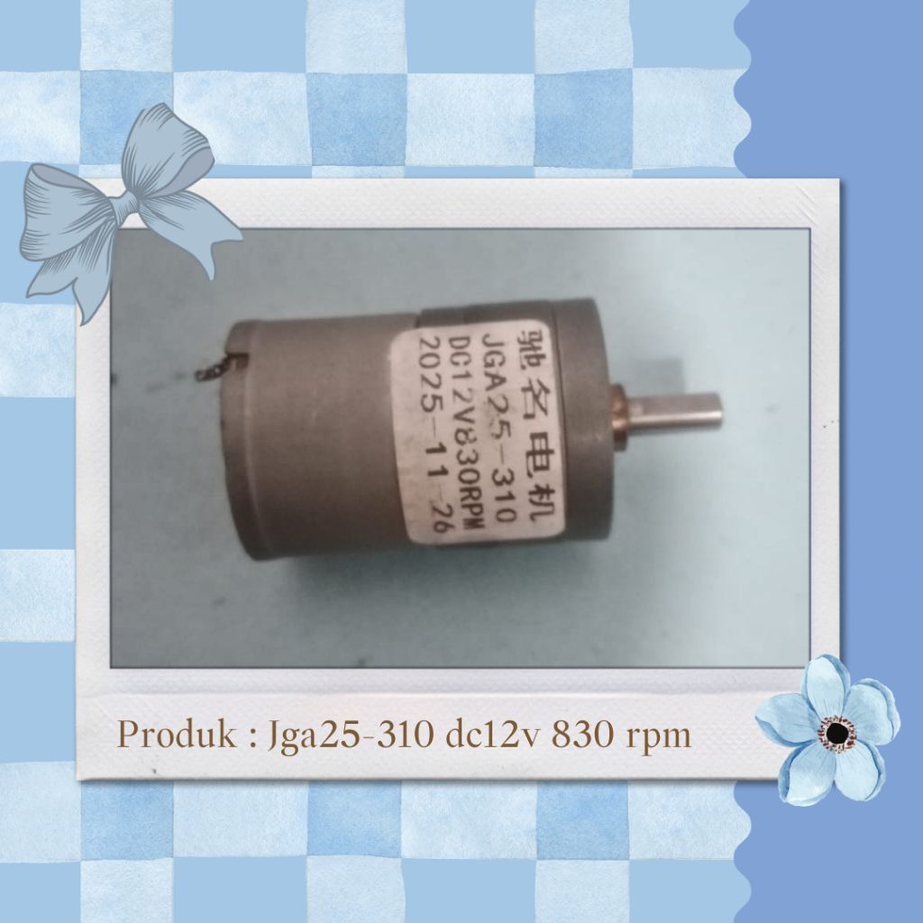 (SECOND) Jga25-310 dc12v 830 rpm