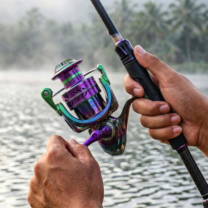 Lucky Man Reel Pancing Spinning BD1000-5000 Spool Logam Max Drag 20kg