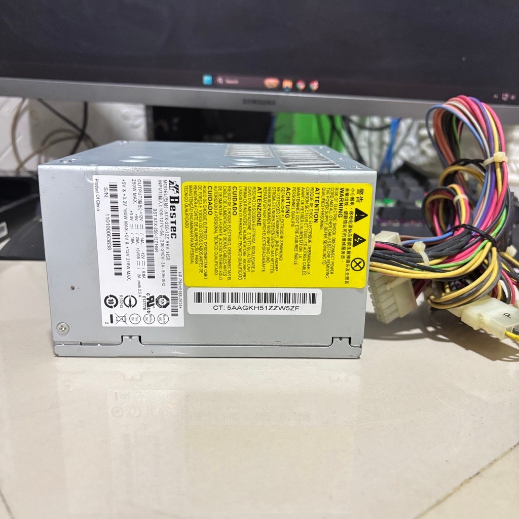 PSU KOMPUTER BUILT UP BESTEC 250W 20PIN POWER SUPPLY