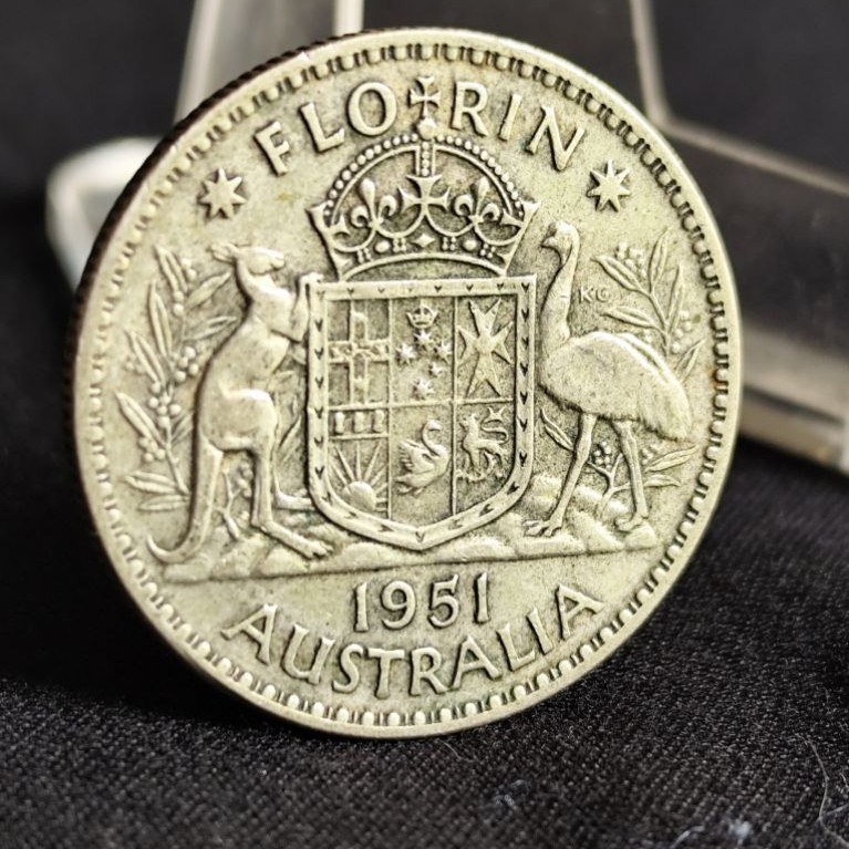 koin perak kuno asli florin 1951
