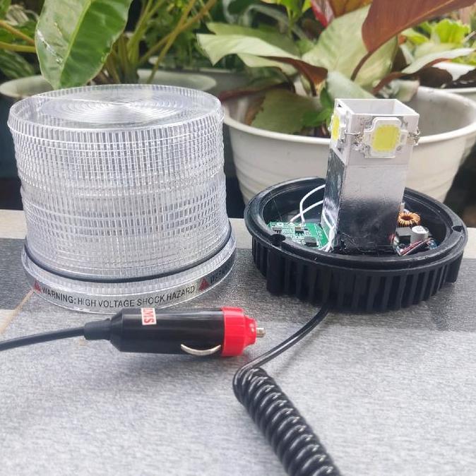 LAMPU BLITZ KEDIP LED HPL TAPAK MAGNET 12V DAN 24V