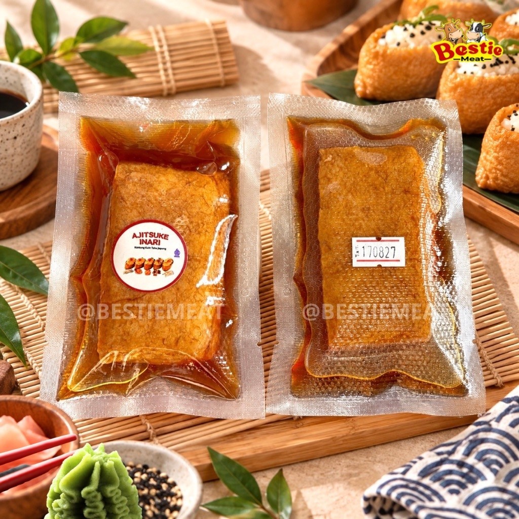 Ajitsuke Inari Kulit Tahu Jepang Kantong Tahu Sushi Halal Isi 5