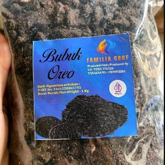 BUBUK COOKIES CRUMB KASAR 1KG TOPPING MINUMAN OREO KILOAN MURAH, BUBUK BISKUIT HITAM
