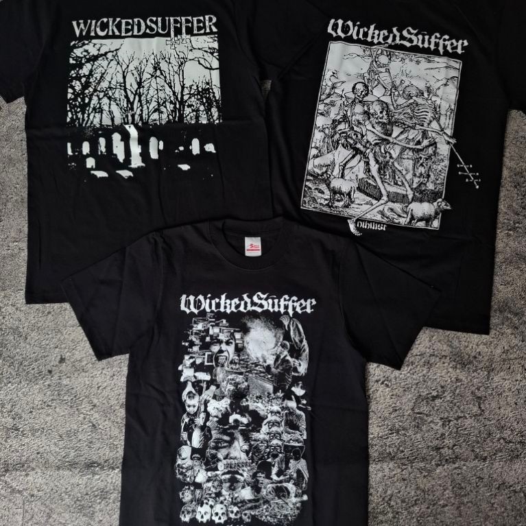 Kaos band powerviolence WICKED SUFFER | Budjangan Kolektif