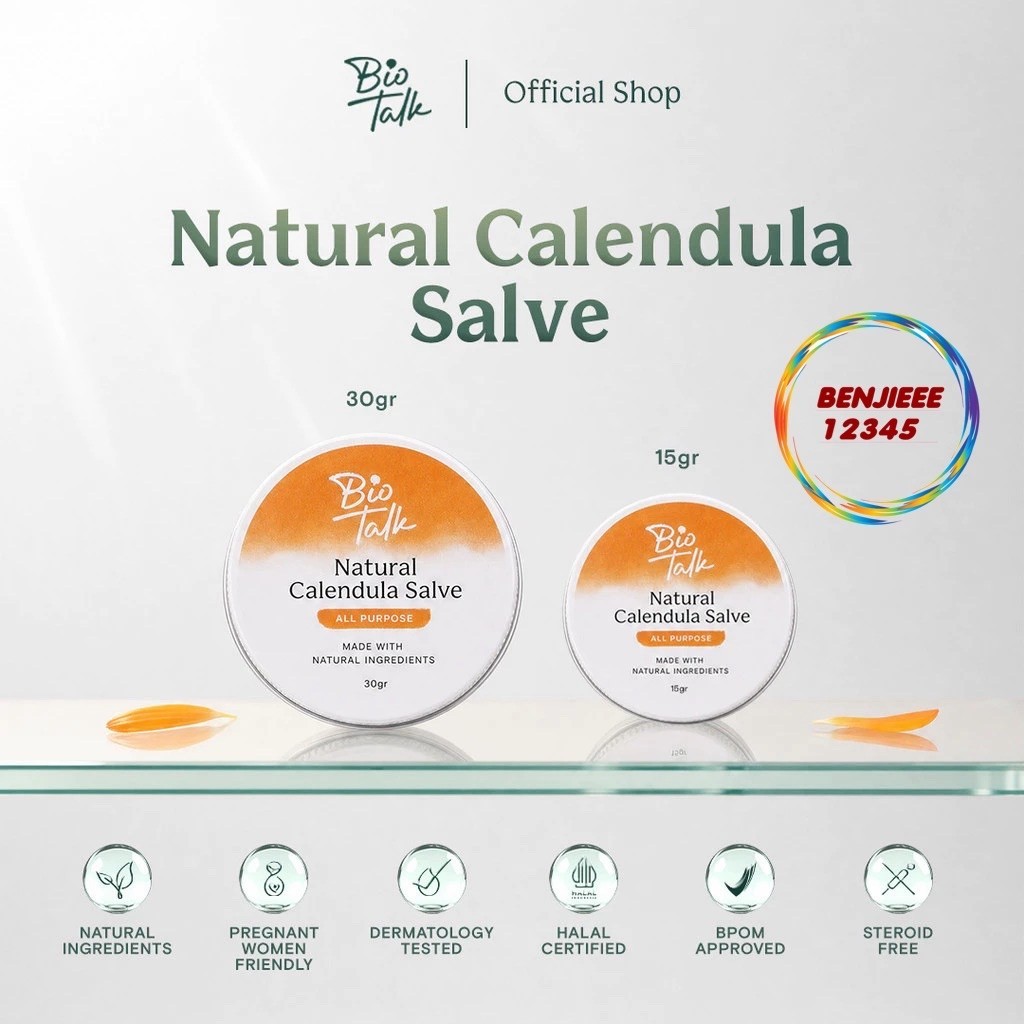 Biotalk Natural Calendula Salve meredakan kulit sensitif gatal gatal biotalk Bio Talk natural CALEND