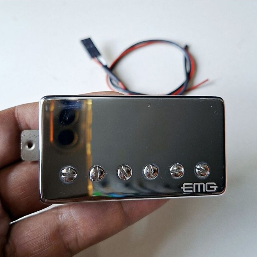 Pickup EMG Retro Cover Kaleng Original posisi Bridge Electrik Guitar