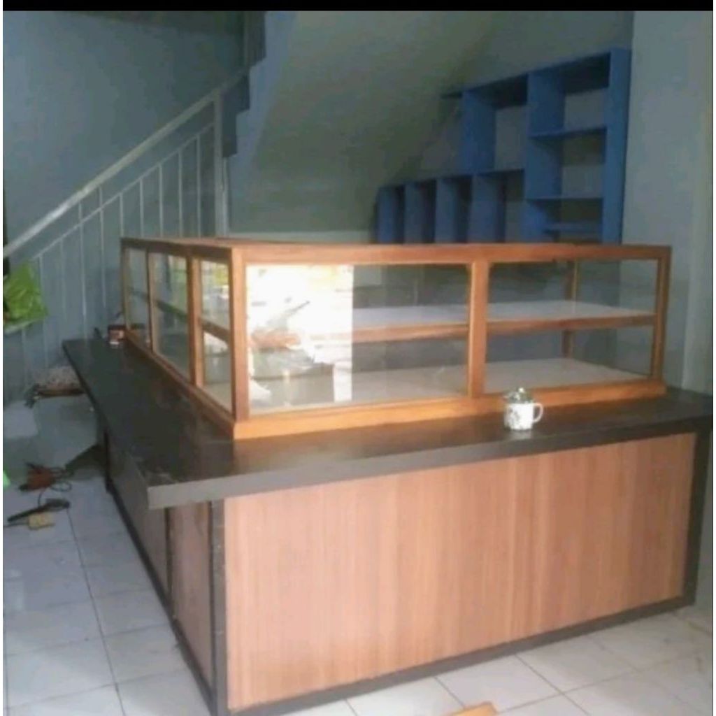 Meja Warteg/Meja Warung Makan/Meja Warung Nasi/Meja Warteg+Etalase -Default