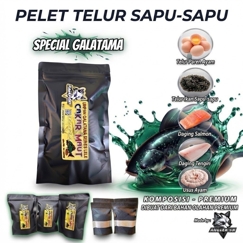 Umpan Galatama Lele,Telur ikan sapu-sapu. 160gram