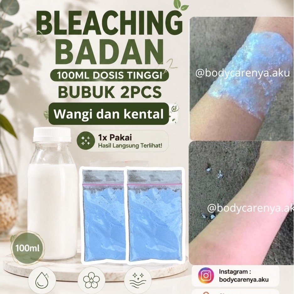 BLEACHING BADAN 100ml original  dosting bleaching badan super whitening super ampuh dosis tinggi