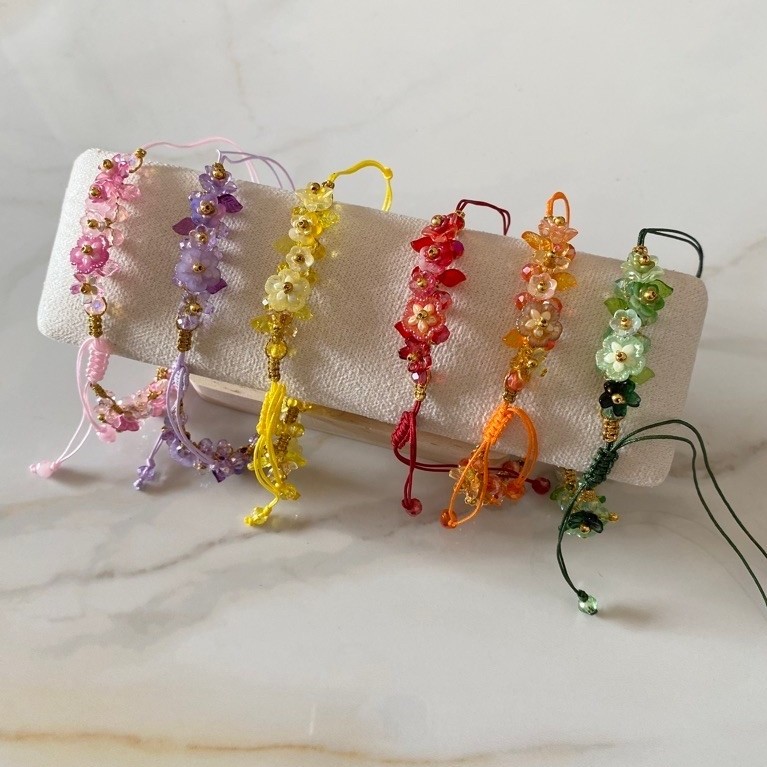 Gelang pandora bunga emas / Gelang fairy / Bunga manik gelang