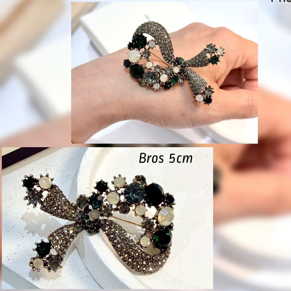 Bros import  cantik untuk hiasan baju di dada kualitas Import Peniti Baju Import swarovsky bros Swar