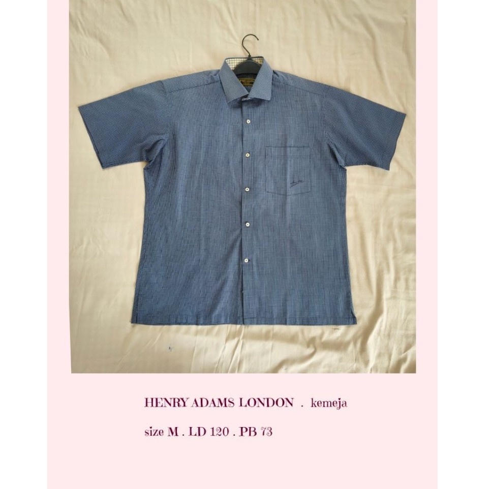HENRY ADAMS kemeja KOTAK-KOTAK