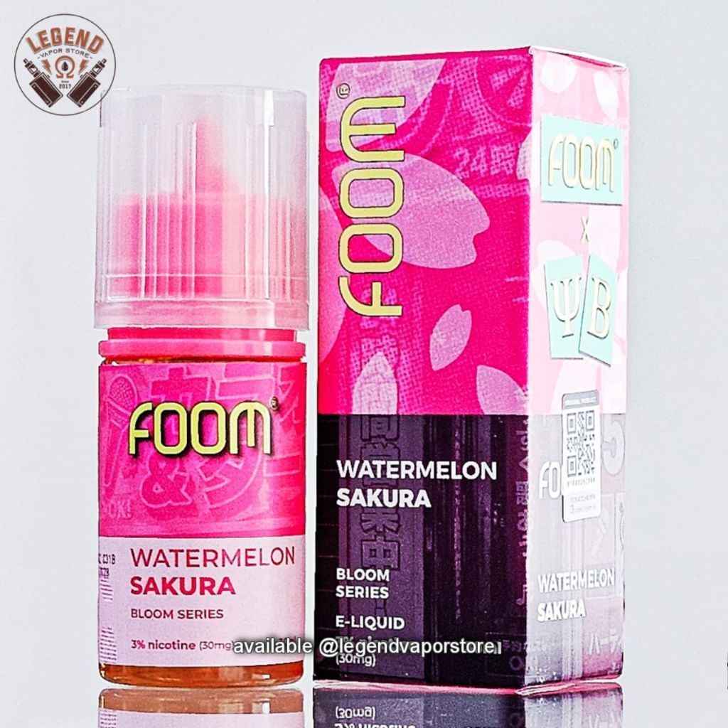 SALT NIC LIQUID FOOM Watermelon Sakura 30ML 30MG AUTHENTIC