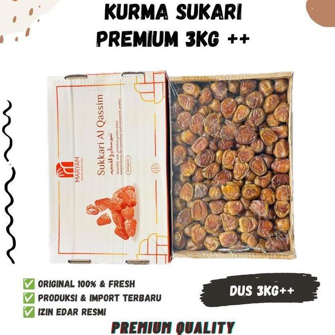 Natrul- Kurma Sukari 3Kg Wrapping Sukary Jumbo Al Qosim Wraping Algassim Castle Farms Sukariy Ruthob