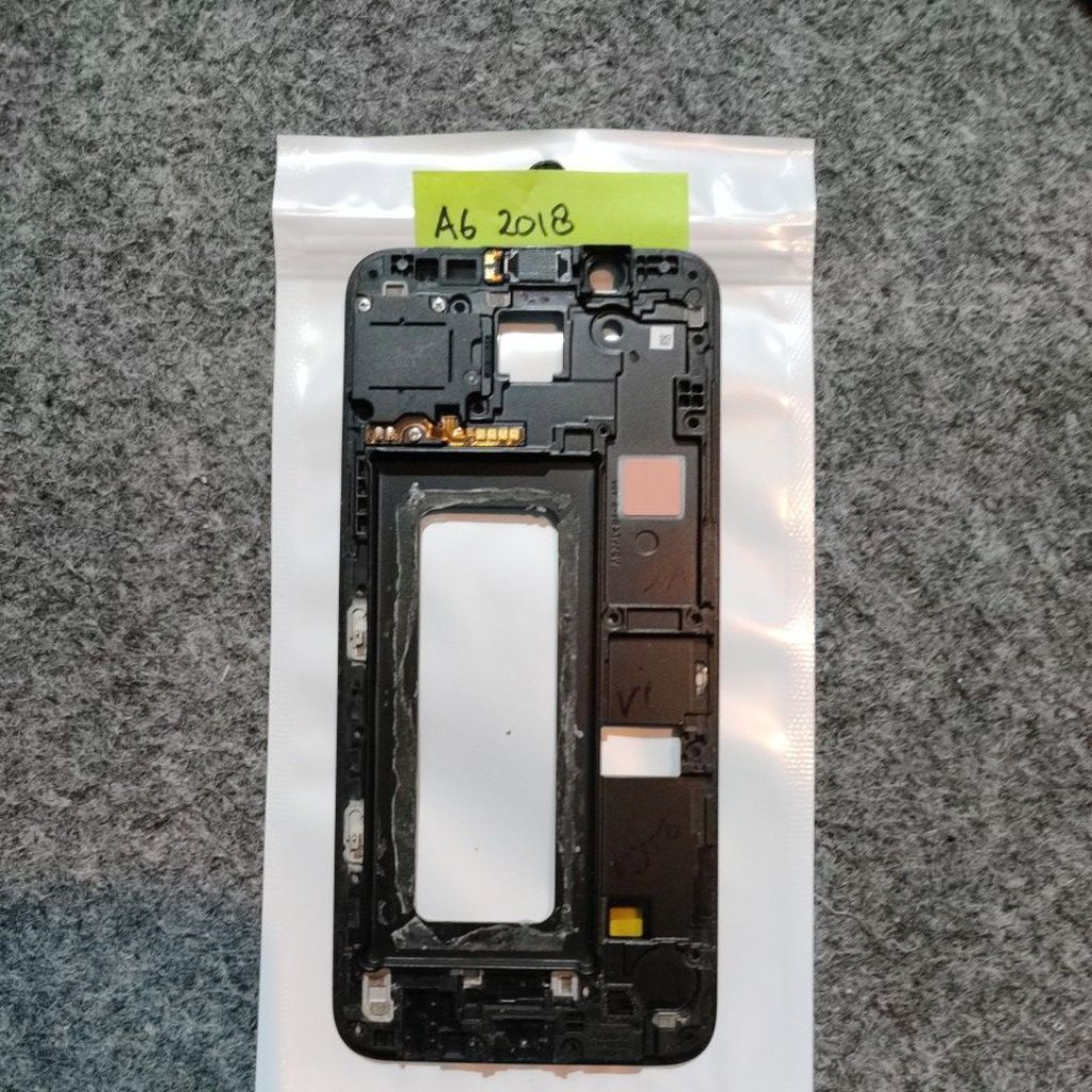 FRAM TENGAH SAMSUNG A6 2018 TYPE SM-A600G/DS BEKAS COPOTAN ORIGINAL BONUS MIX SPIKER