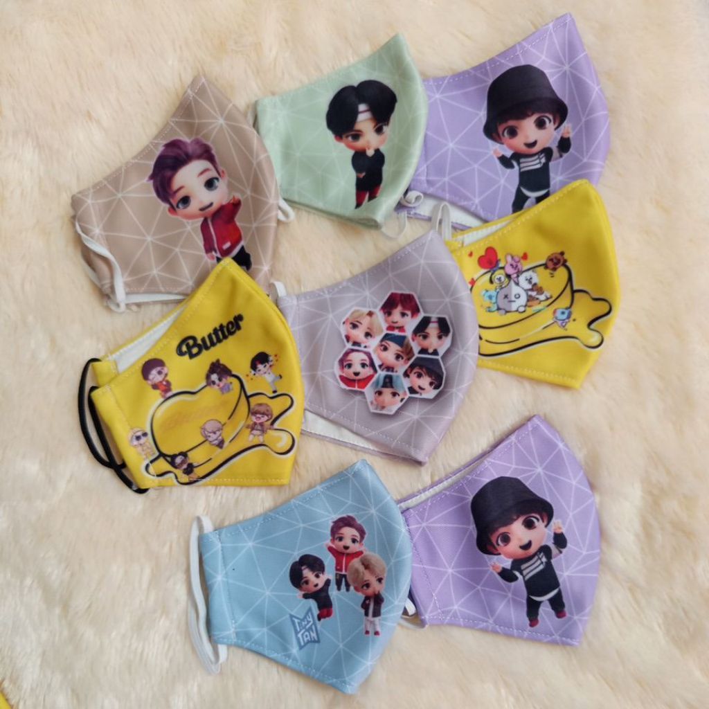 Masker nonmedis BTS BUTTER TINY TAN