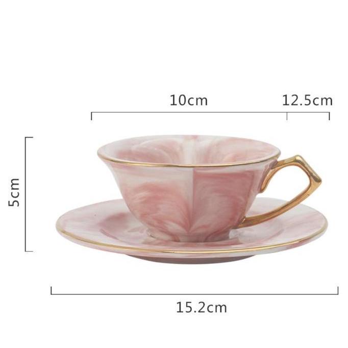 Evarakristin8 - Mug British Teatime Mug Gelas Bentuk Love Elegant