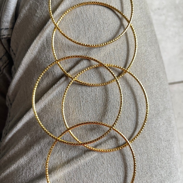 Gelang Wanita isi 12 Motif Keroncong Ukir Dewasa titanium terlaris Anti Karat