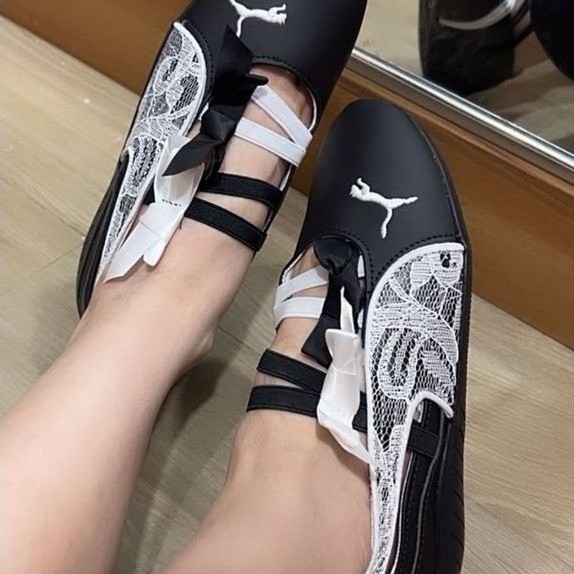 PUMA Speedcat Ballet Lace Sepatu Wanita Baru Box Hijau Silver Maroon Black Cream Size 36-40