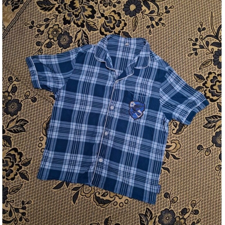 KEMEJA OPEN COLLAR BAJU TIDUR HARRY POTTER RAVENCLAW X SPAO