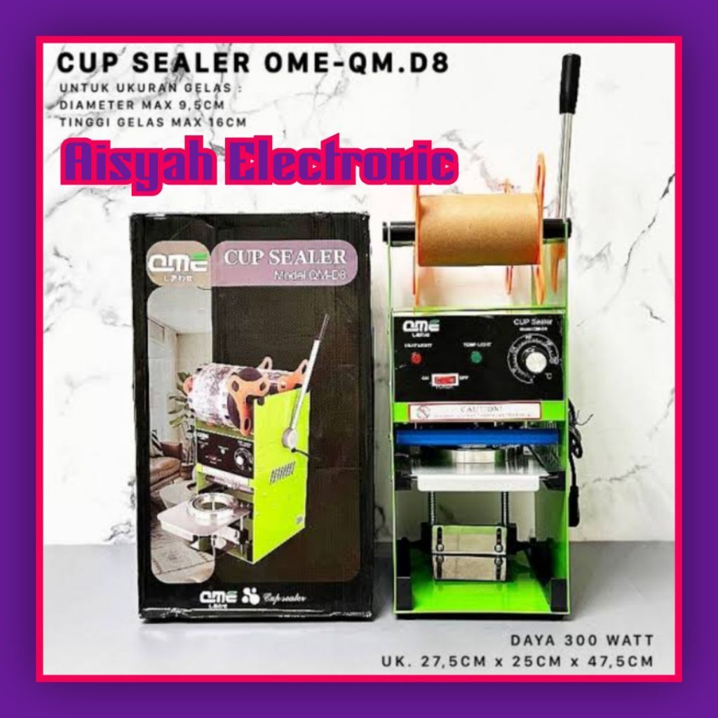 MESIN CUP SEALER QME QM-D8 CUP 22OZ TERMURAH