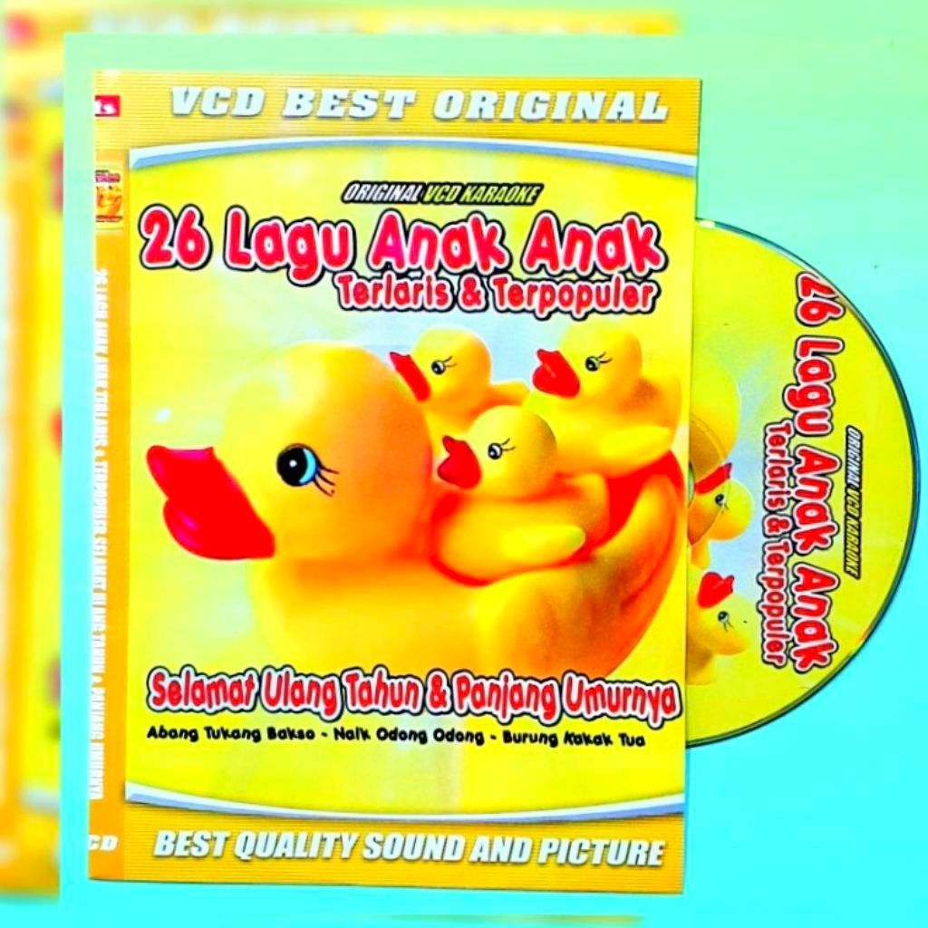 KASET VCD 26 LAGU ANAK ANAK TERPOPULER SEPANJANG MASA-KASET VCD LAGU ANAK-VCD LAGU TAMAN KANAK KANAK