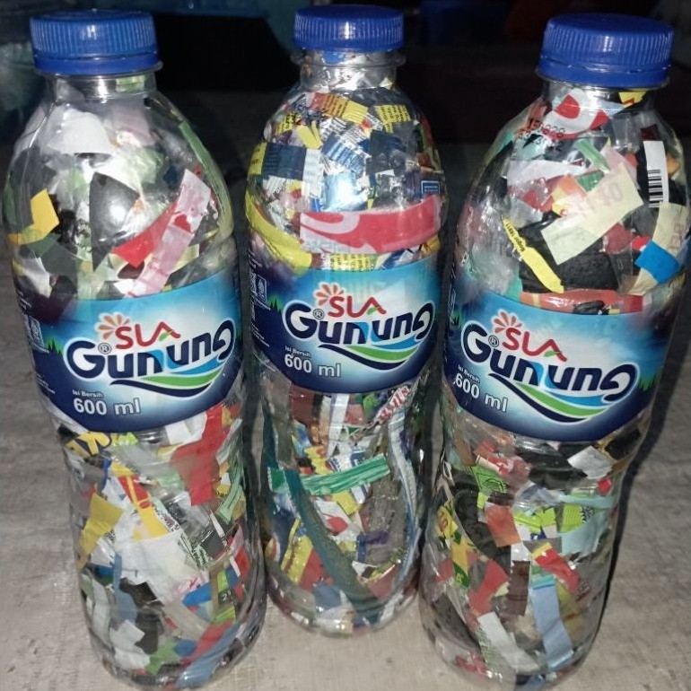 Ecobrick / Ecobrick 600 ml / Ecobrick tugas sekolah