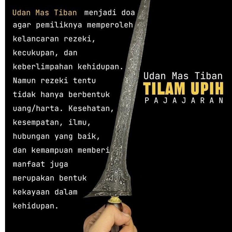 Keris Tilam Upih Pamor UdanMas Tiban Tangguh Pajajaran