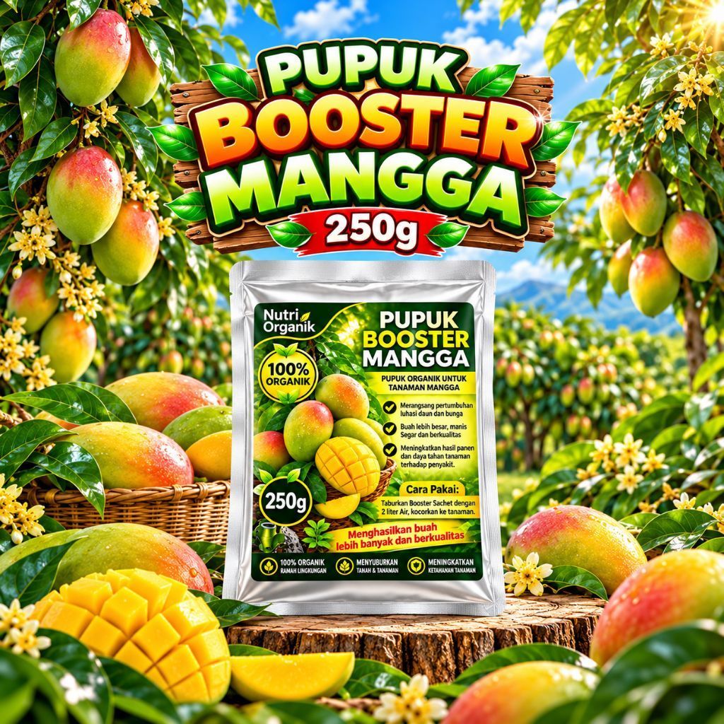 PUPUK ORGANIK MANGGA / PUPUK PERANGSANG BUAH MANGGA DAN PELEBAT BUAH