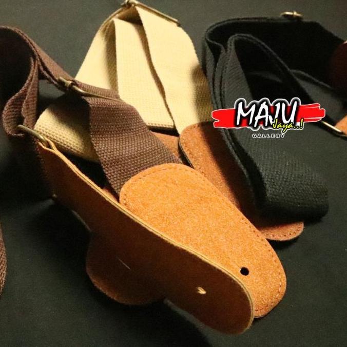 B_DAKAH98 - STRAP SABUK GITAR DAN BASS HITAM FENDER SQUIER IBANEZ LTD ESP