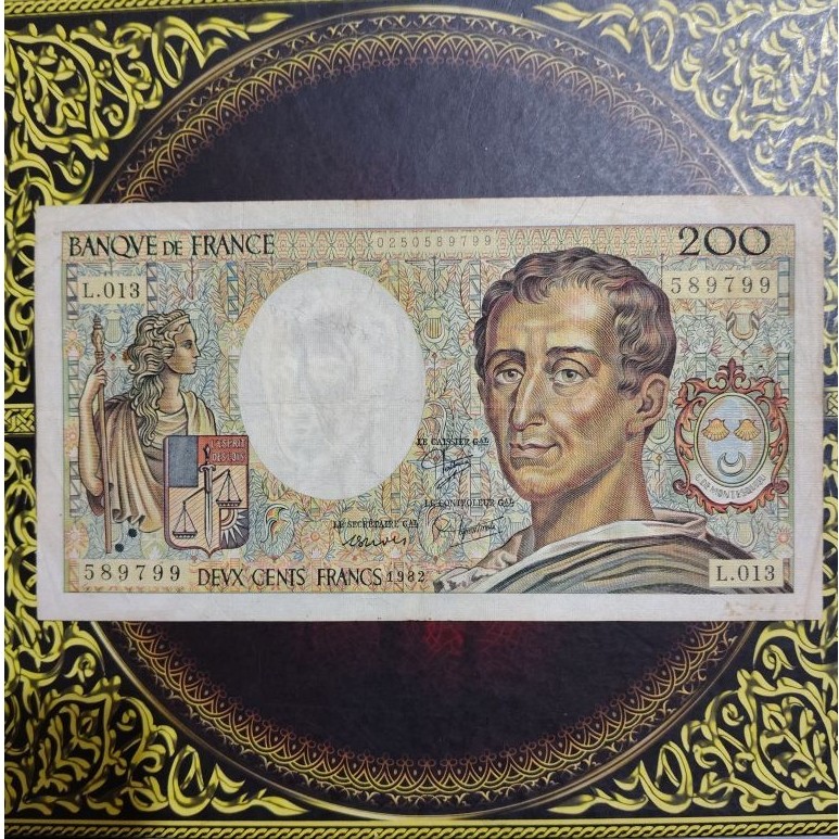 Uang Perancis 200 Franc 1982 vf