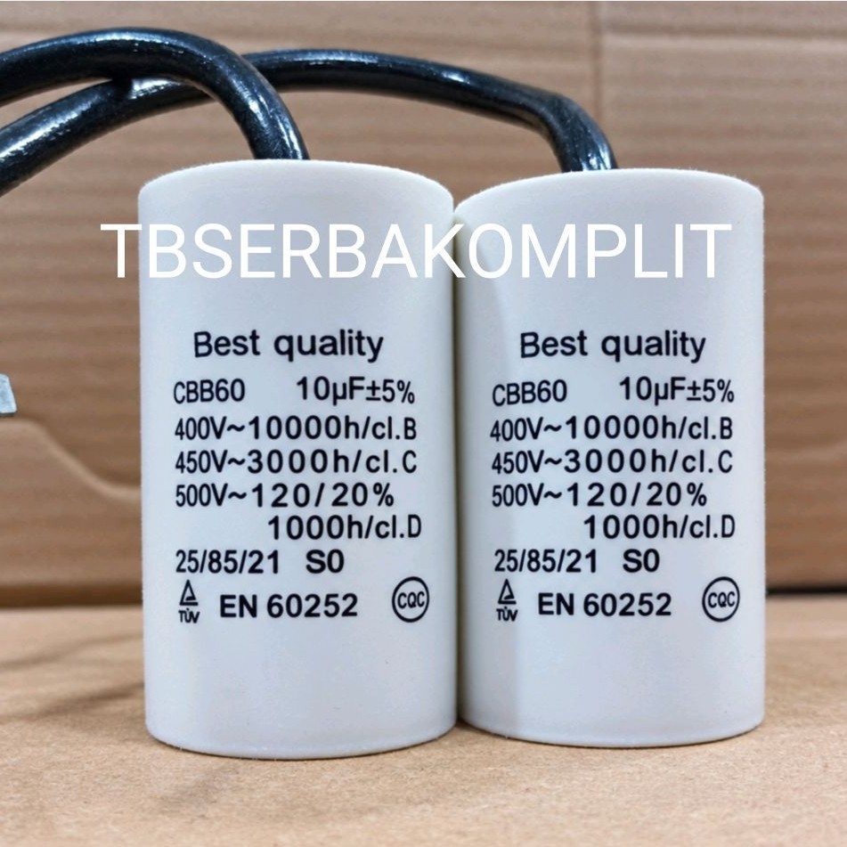 Kapasitor Pompa CBB60 8uf 10uf 12uf 14uf 16uf 20uf 400v / 450v / 500v Capasitor Kabel 25/85/21