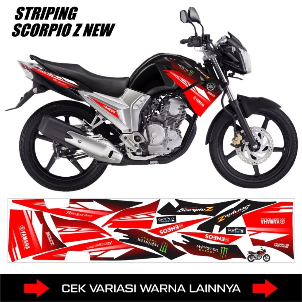 Striping Scorpio Z New Tahun 2010, 2011, 2012, 2013, 2014 / Sticker Motor Scorpio Z 225 Gen 3 / Deca