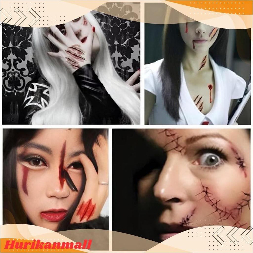 Cosplay Stiker Luka Palsu Realistis Halloween Sale